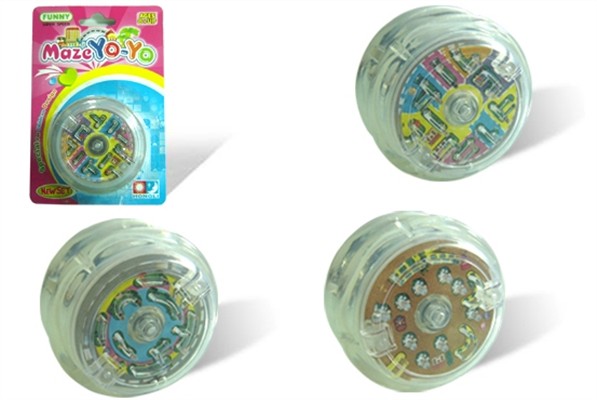 Maze yo-yo with light (4) of mixed