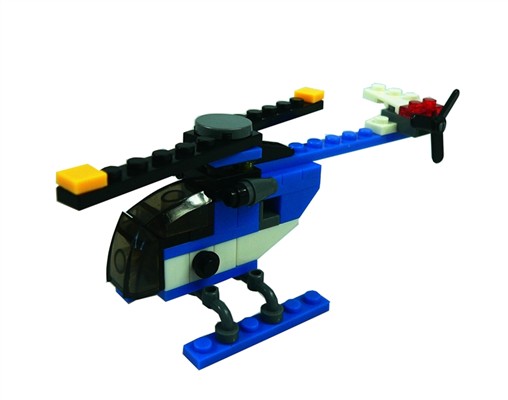 Deformation of the helicopter of the blue fox ( 52pcs )