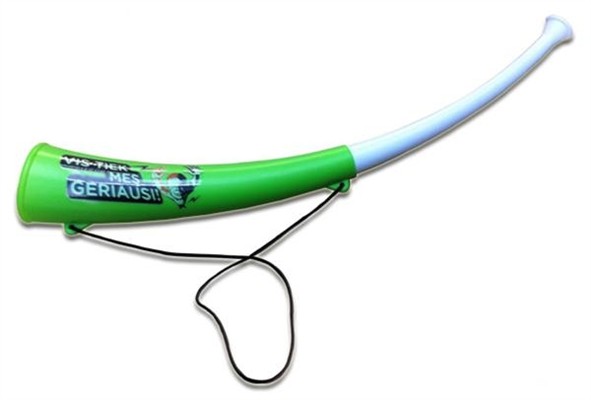 The VUVUZELA two retractable curved type fans horn