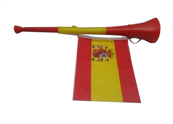 Three torsional vuvuzela with flag