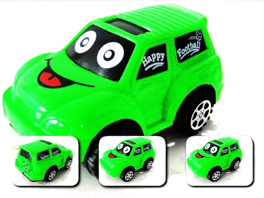 Green printing cartoon inertia car