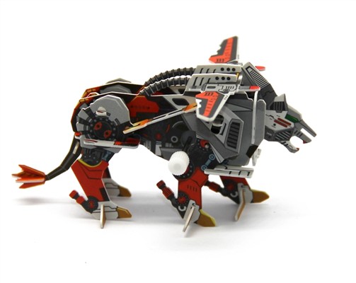 Dynamic puzzle card mechanical beast