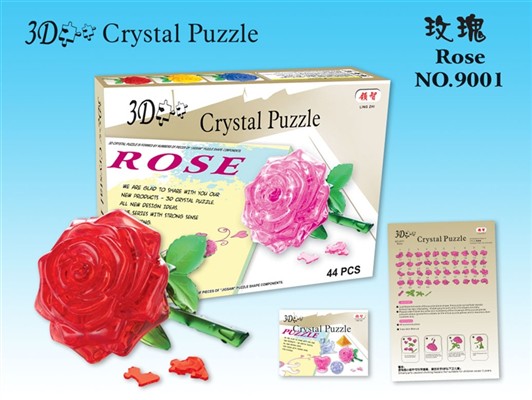 Installed roses crystal blocks(44pcs)