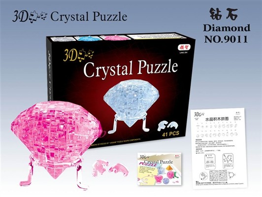 Mounted diamond crystal blocks(41pcs)