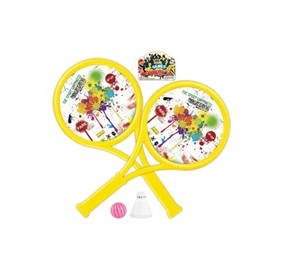 49.5CM round white graffiti face racket