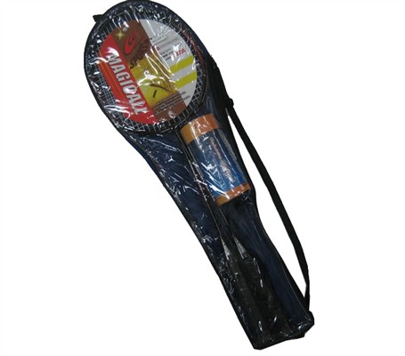 Badminton racquet with three balls 