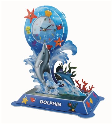 Three-dimensional puzzle clock - Dolphins (19pcs)