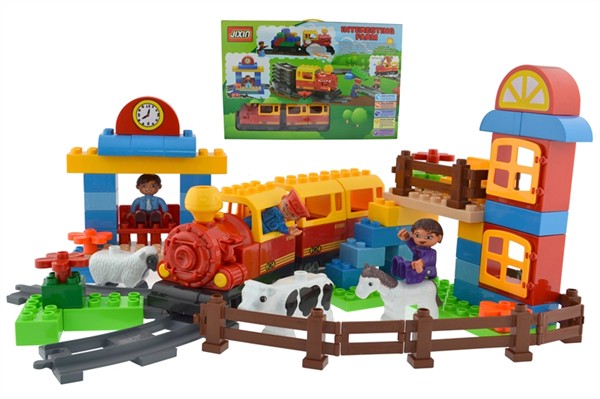 Electric building blocks train track