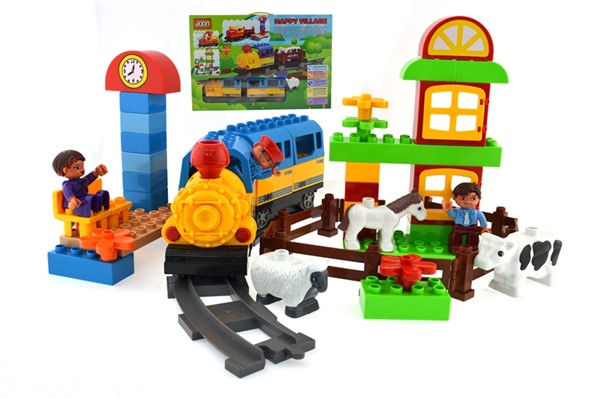 Electric building blocks train track