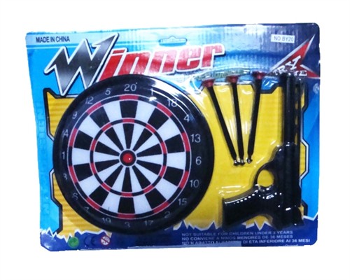 A needle gun dart target