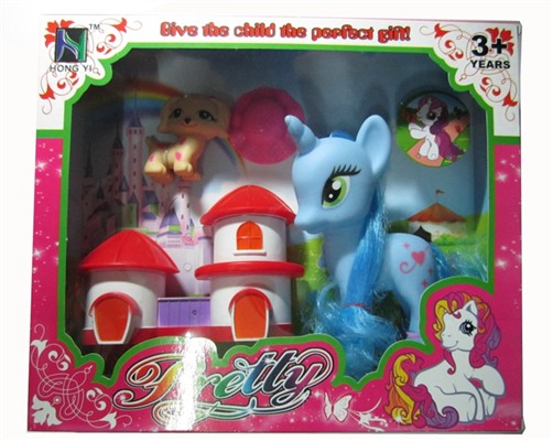 Tong plastic cartoon horse baby