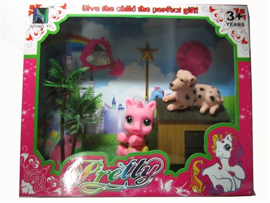 Tong plastic cartoon horse baby