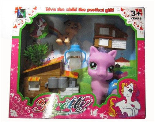 Tong plastic cartoon horse baby