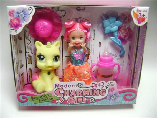 Slush molding pony Bao equipped with 3.5-inch doll