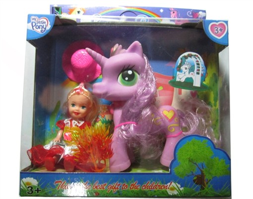 Tong plastic cartoon horse baby