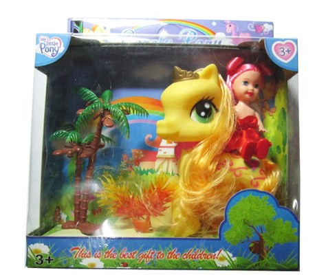 Tong plastic cartoon horse baby