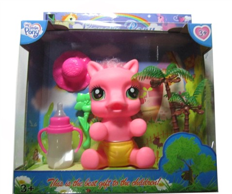 Tong plastic cartoon horse baby