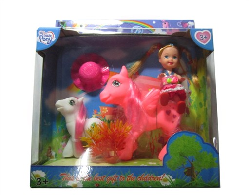 Tong plastic cartoon horse baby