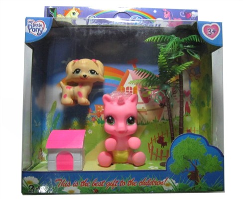 Tong plastic cartoon horse baby