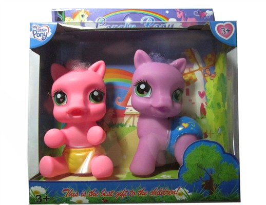 Tong plastic cartoon horse baby