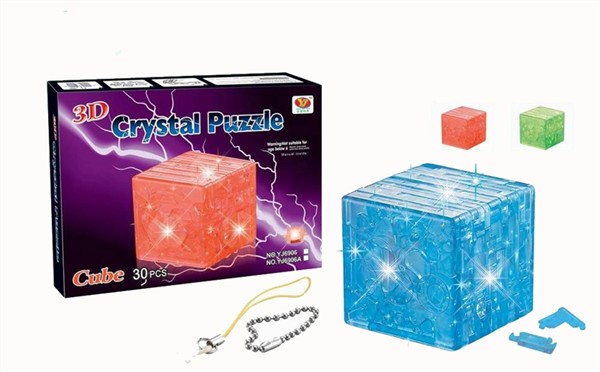 Flash Cube Crystal Block - mobile phone strap (30pcs)