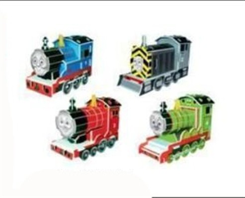 Small train three-dimensional jigsaw puzzle (61pcs)