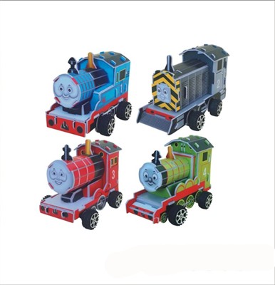 Small train three-dimensional jigsaw puzzle (85pcs)