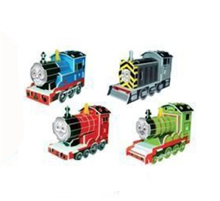 Small train three-dimensional jigsaw puzzle (61pcs)