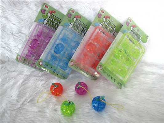 Apple crystal building blocks key ring + mobile phone chain (13pcs)