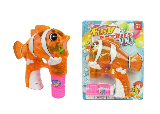 Clownfish fully automatic bubble gun lights a bottle of water