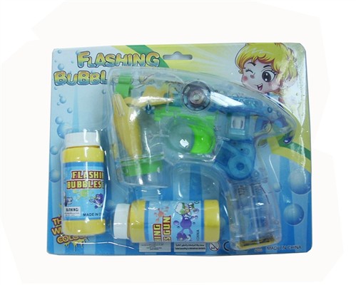 4 lights transparent automatic bubble gun with music 2 bottles of bubble water