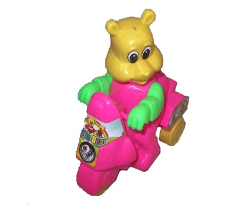 PULL cartoon bear head motorcycle