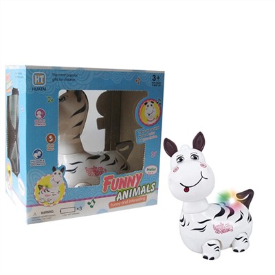 Light and sound electric universal cartoon zebra