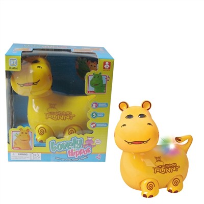 Light and sound electric universal cartoon hippo