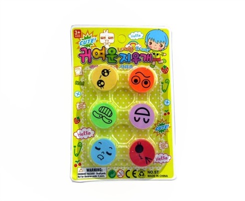 6 cartoon expression eraser