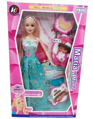 11.5-inch solid body + Mini Barbie
