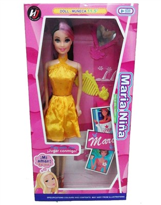 11.5-inch solid body Barbie + mirror / comb