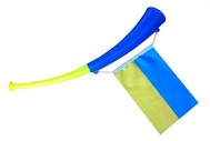 VUVUZELA two telescopic belt flag curved fans horn