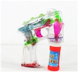 Transparent four lights flash bubble gun