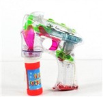 Transparent four lights flash bubble gun