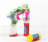 Transparent four lights flash bubble gun