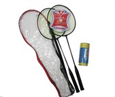 Badminton racquet with three balls 