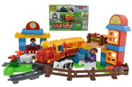 Electric building blocks train track