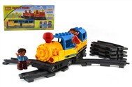 Electric building blocks train track