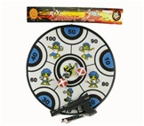 A needle gun ball dart target