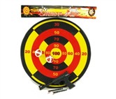 A needle gun ball dart target