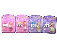 Cartoon Pull back bus + Barbie doll