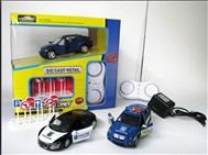 1:28 four-way alloy remote control car with road signs