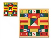 Wooden puzzle math building blocks