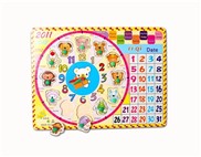 Wooden puzzle animals clock puzzle